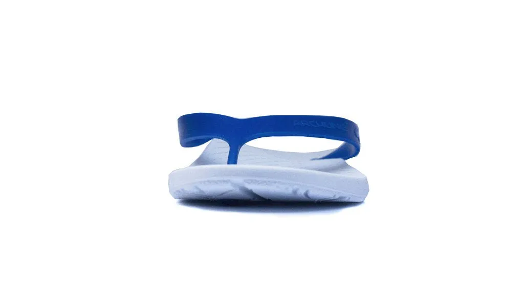 Archline Kids Orthotic Thongs – White/Blue