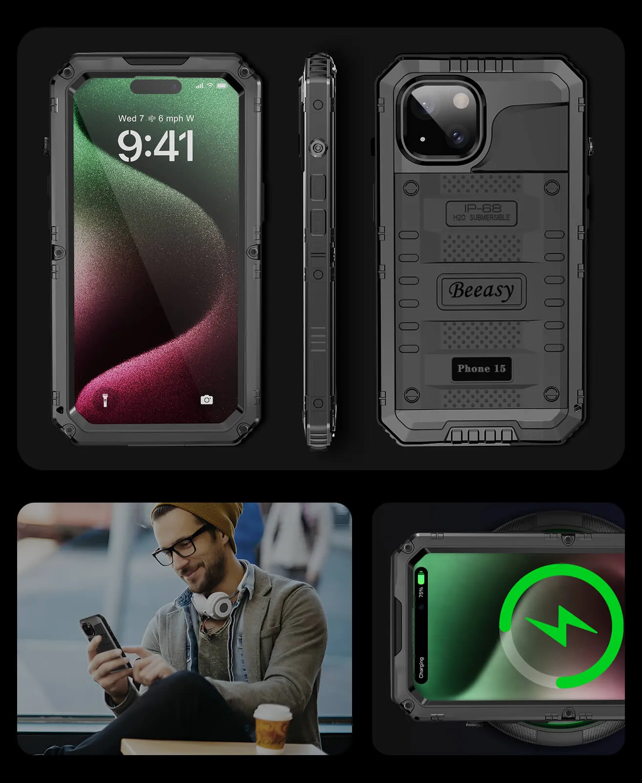 Beeasy iPhone 15 Plus Waterproof Cases | Dropproof