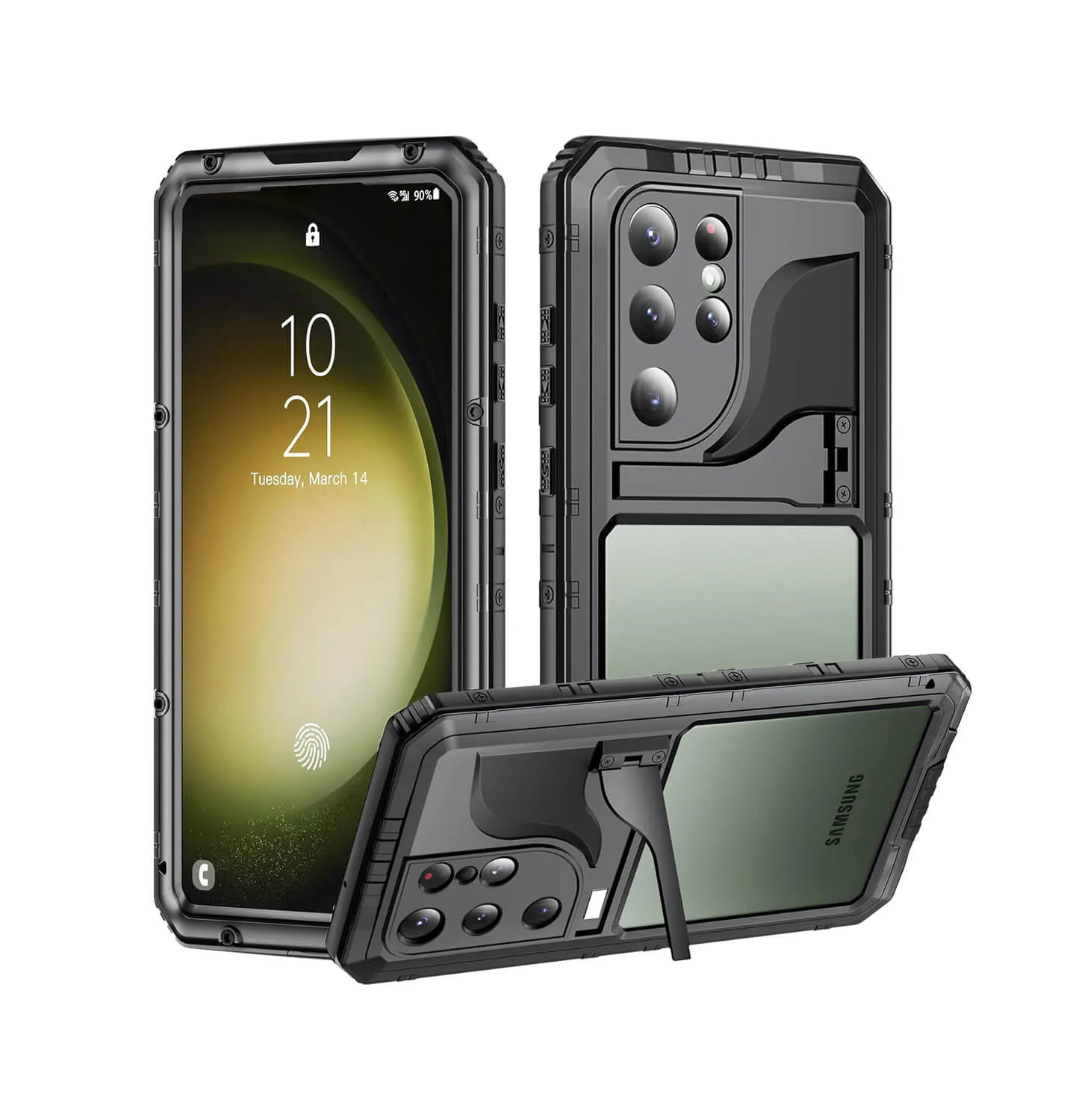 Beeasy Samsung Galaxy S23 Ultra Waterproof Case with Built-in Screen Protector