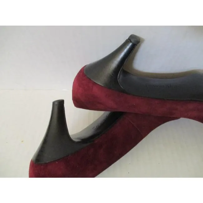 Calvin Klein Burgundy Wine Suede Rounded Pumps Size Us