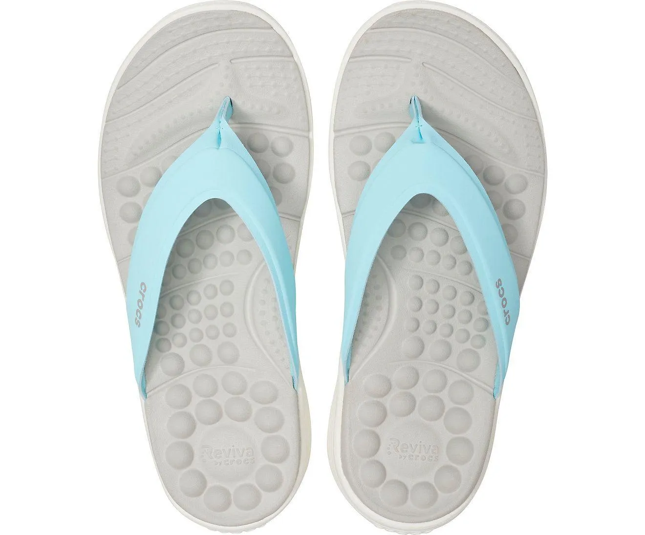 Crocs Reviva Flip - Ice Blue/ White