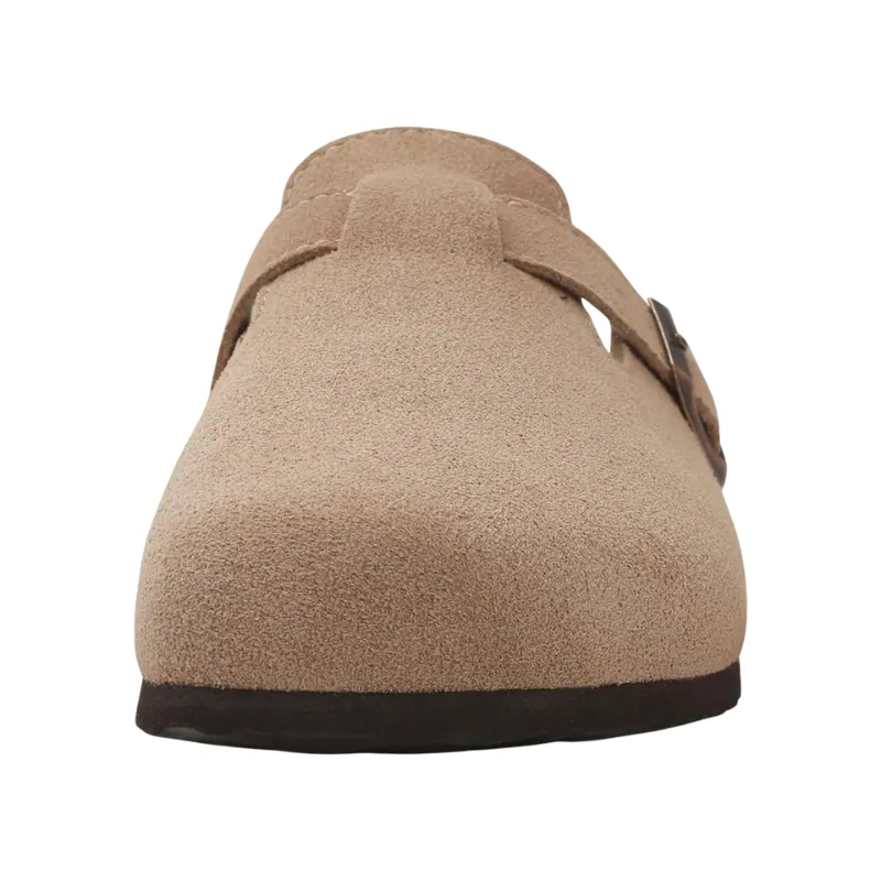 Cuzcare Orthopedic Sandals Women’s Suede Mules Slippers Cork With Arch Support