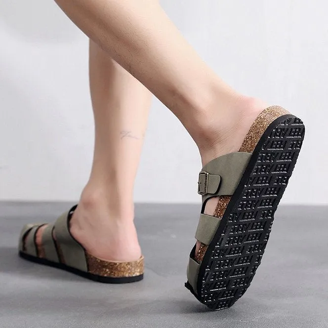 Cuzcare Summer Walking Orthopedic Sandals Premium Cork Hollow-out Slides