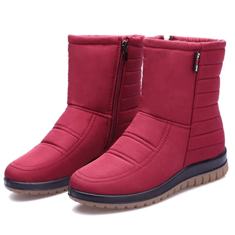 Cuzcare Women Orthopedic Boots Waterproof Fur Ankle Shoes