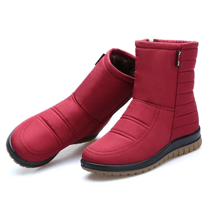 Cuzcare Women Orthopedic Boots Waterproof Fur Ankle Shoes