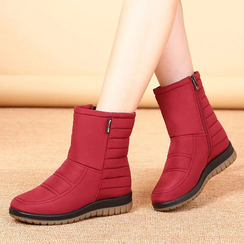Cuzcare Women Orthopedic Boots Waterproof Fur Ankle Shoes