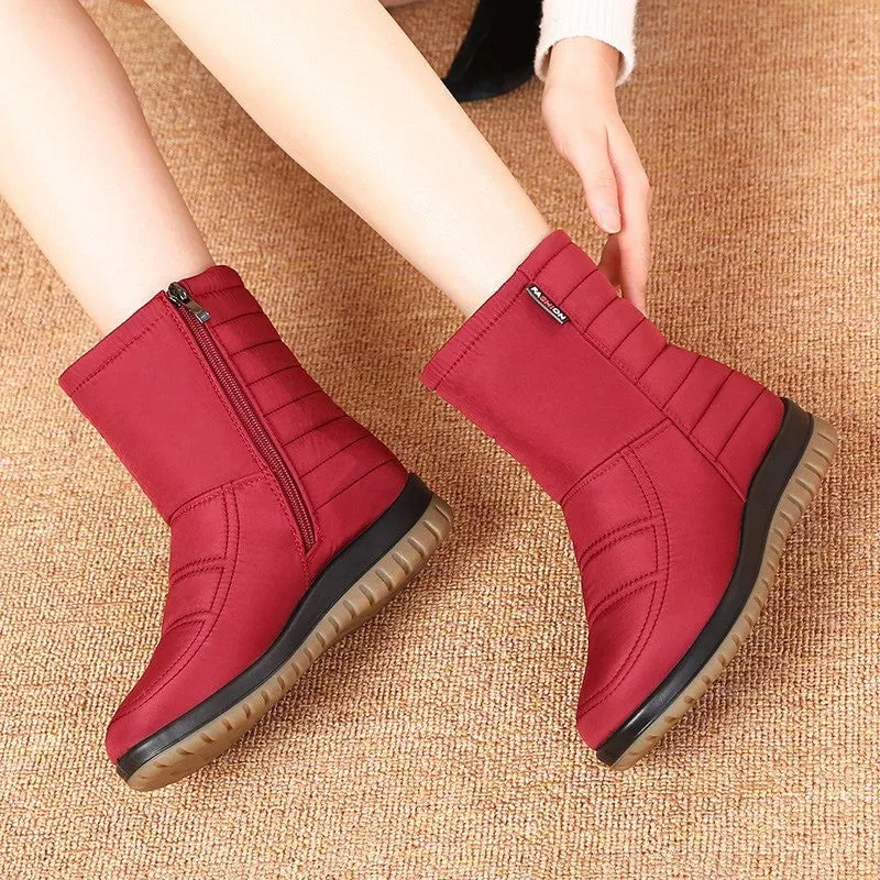 Cuzcare Women Orthopedic Boots Waterproof Fur Ankle Shoes