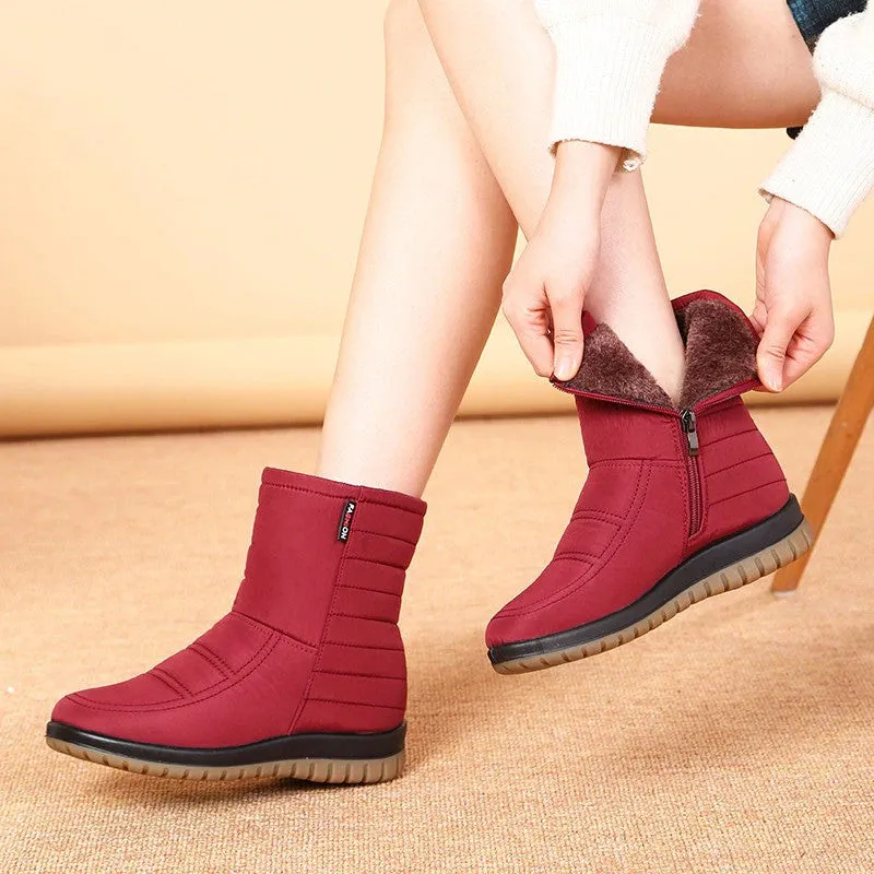 Cuzcare Women Orthopedic Boots Waterproof Fur Ankle Shoes