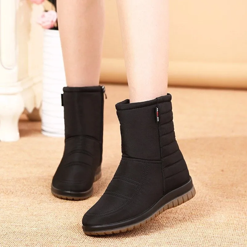 Cuzcare Women Orthopedic Boots Waterproof Fur Ankle Shoes