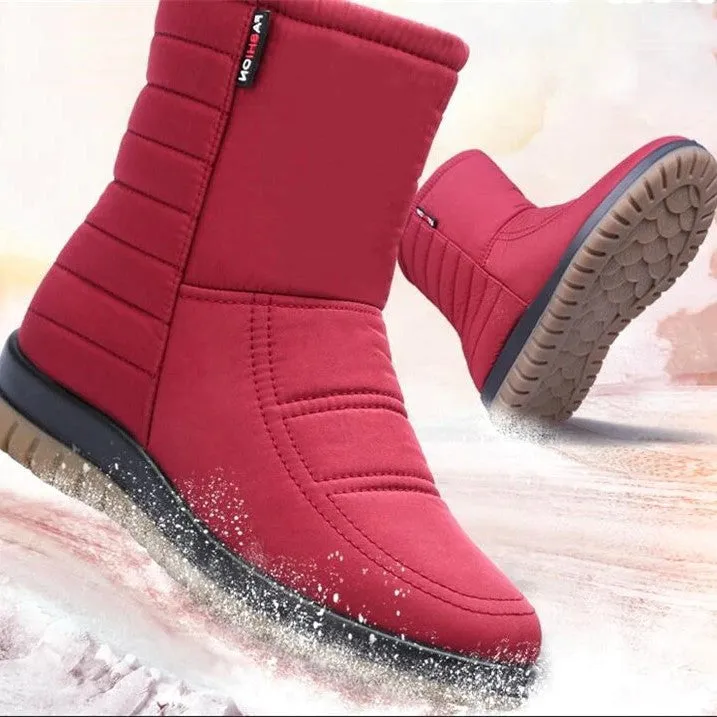 Cuzcare Women Orthopedic Boots Waterproof Fur Ankle Shoes