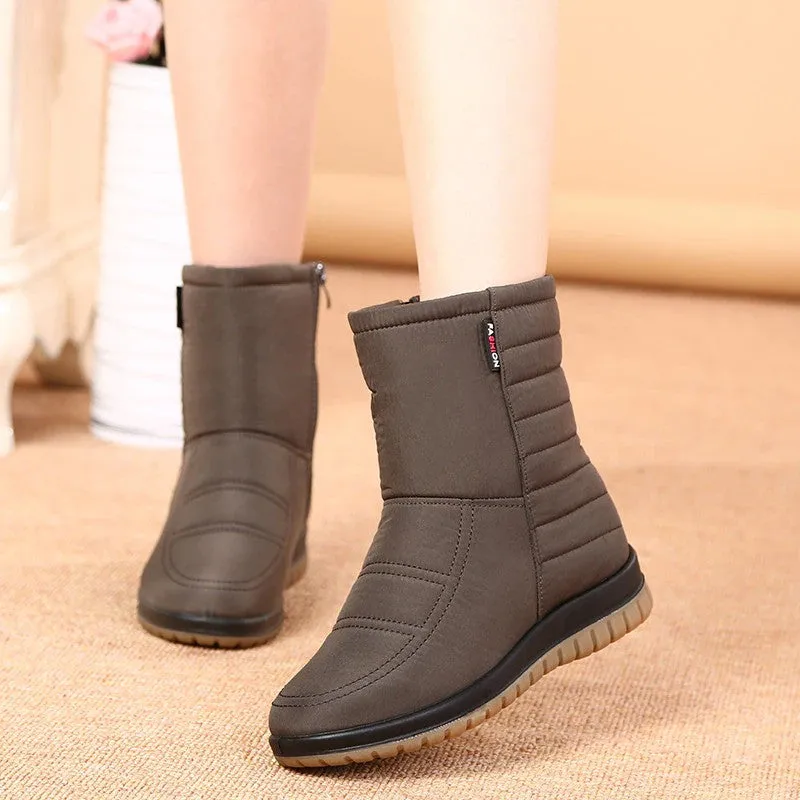 Cuzcare Women Orthopedic Boots Waterproof Fur Ankle Shoes