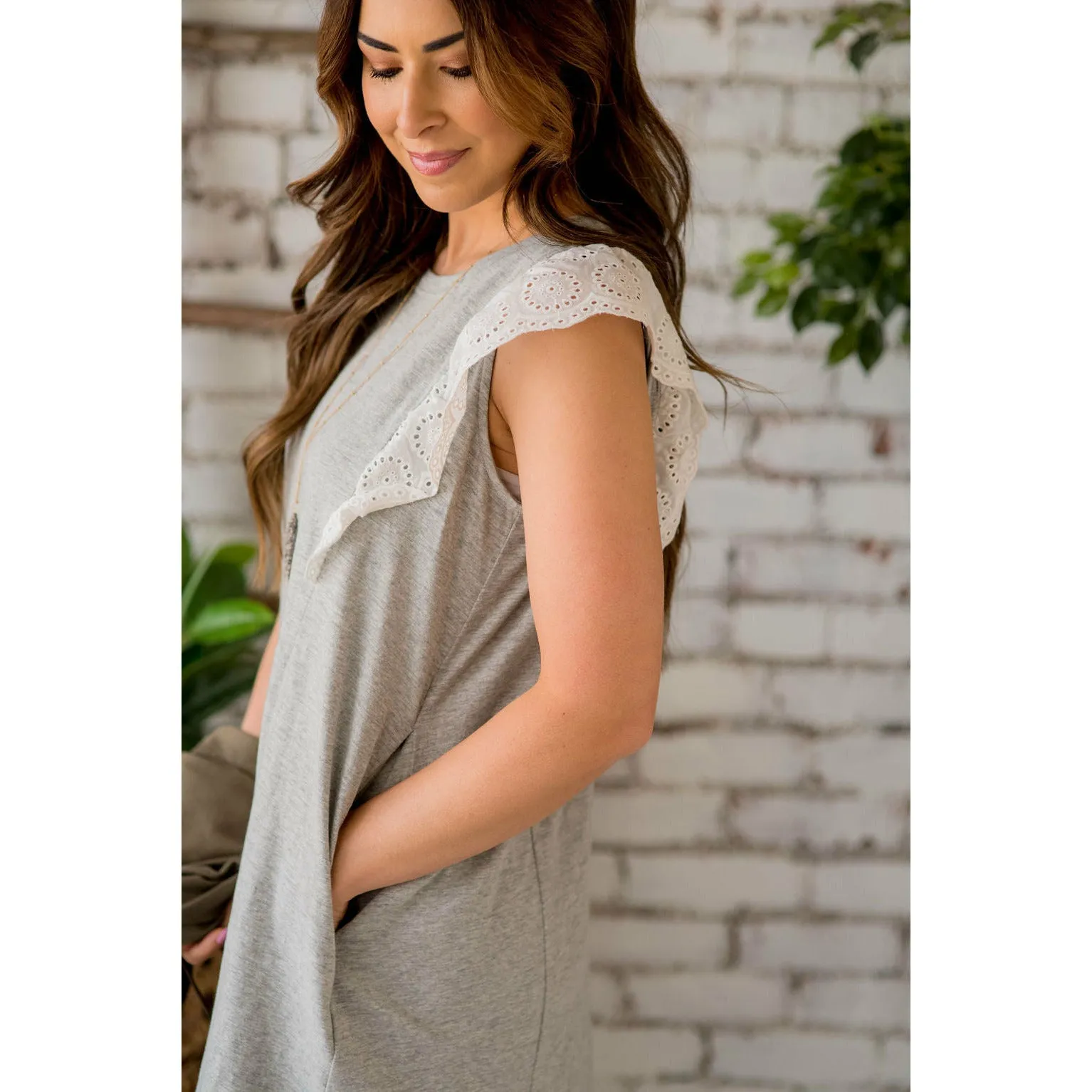 Eyelet Tunic Dress