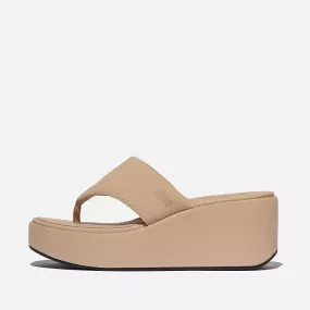 Fitflop - PlatFForms Wedge Toe-Post Sandal - Classic Beige