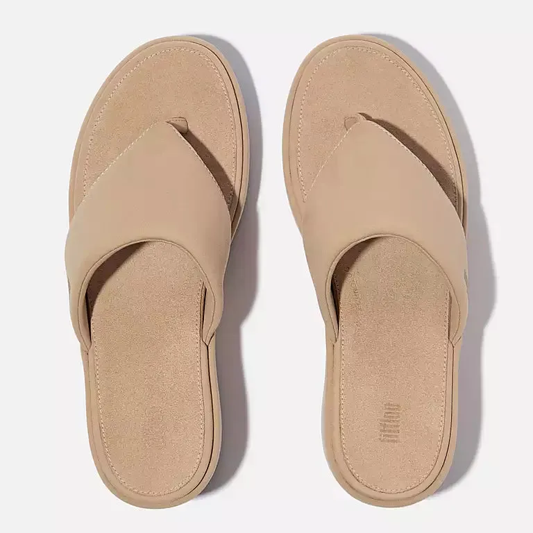 Fitflop - PlatFForms Wedge Toe-Post Sandal - Classic Beige