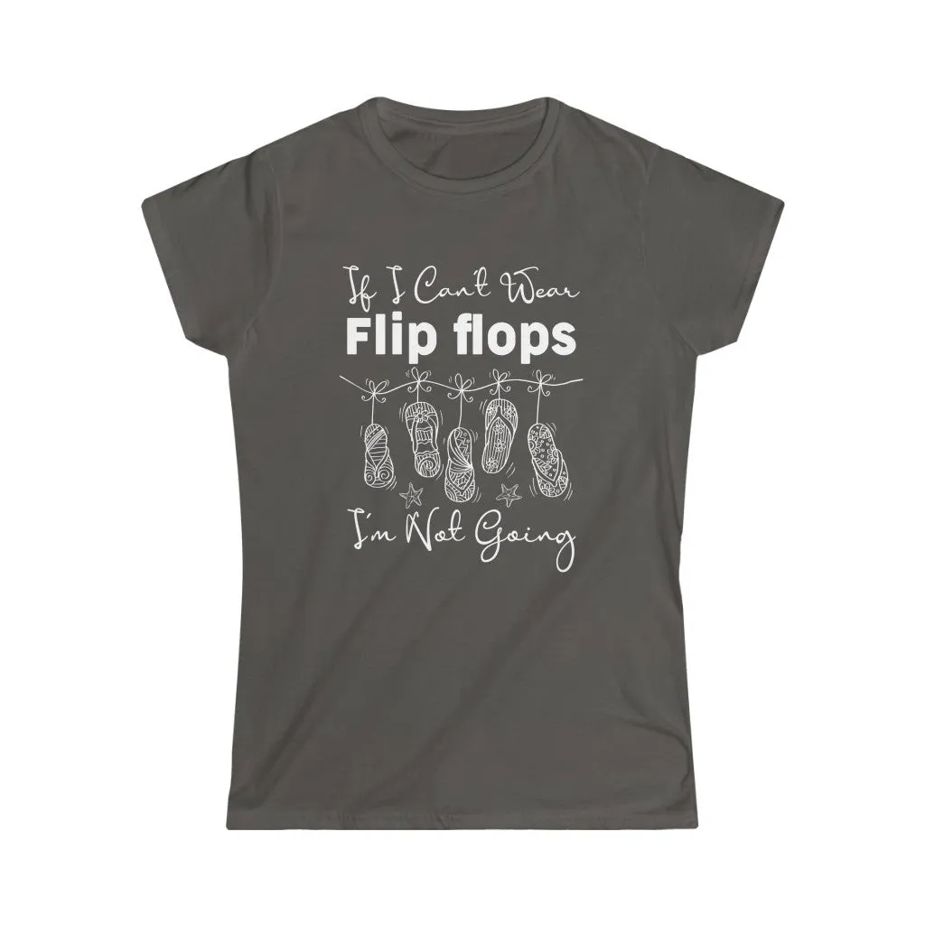 Flip Flops Funny Beach Bum Shirt | Beach Bum Gift | Women's Slim-fit Soft Style Tee