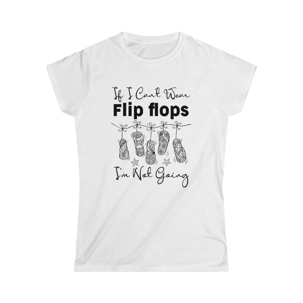 Flip Flops Funny Beach Bum Shirt | Beach Bum Gift | Women's Slim-fit Soft Style Tee