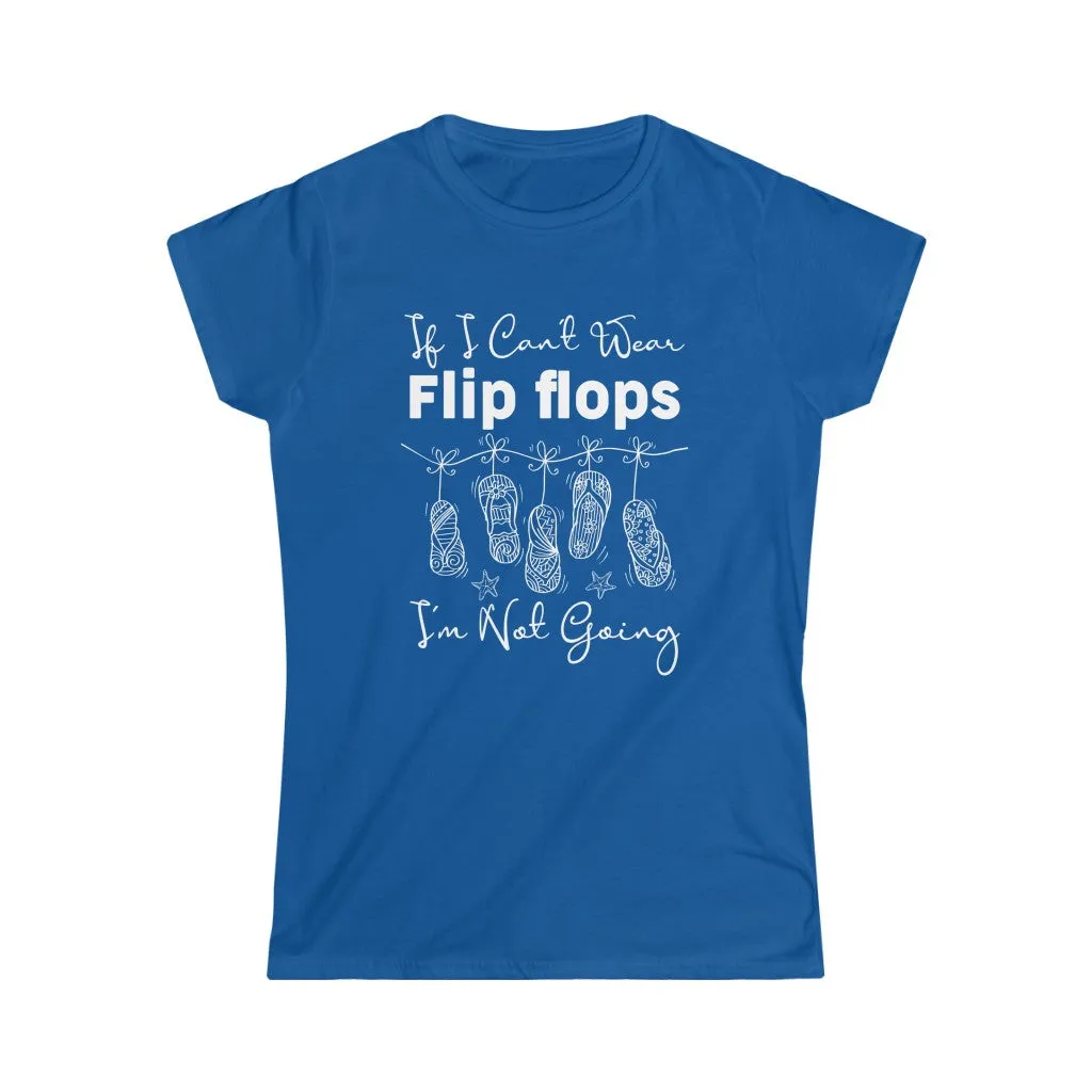 Flip Flops Funny Beach Bum Shirt | Beach Bum Gift | Women's Slim-fit Soft Style Tee