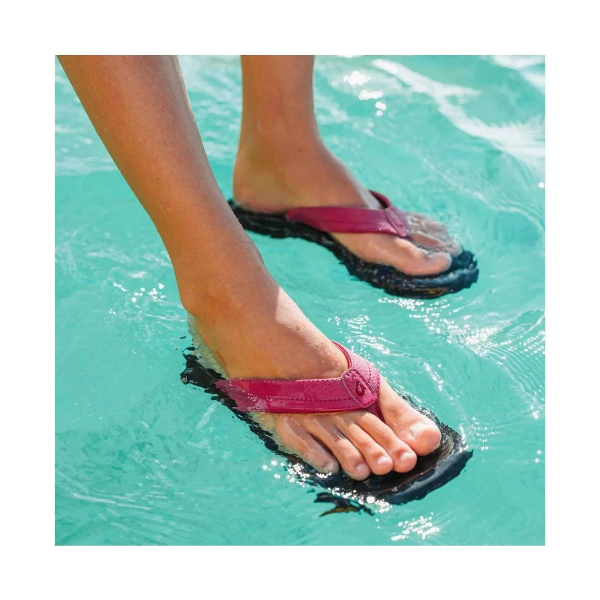 Olukai Women's Ohana Flip Flop - Orchid Flower/Black