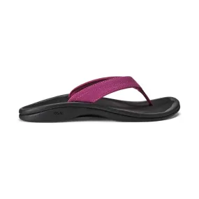 Olukai Women's Ohana Flip Flop - Orchid Flower/Black