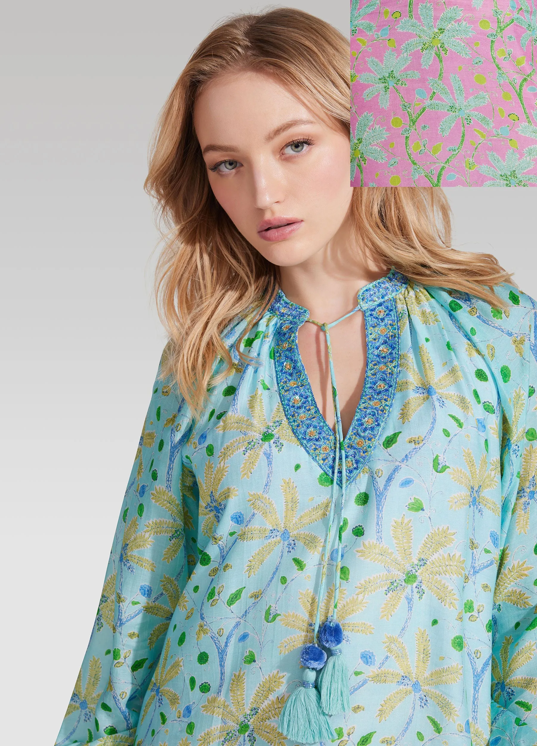 Palms 36" Peasant Dress
