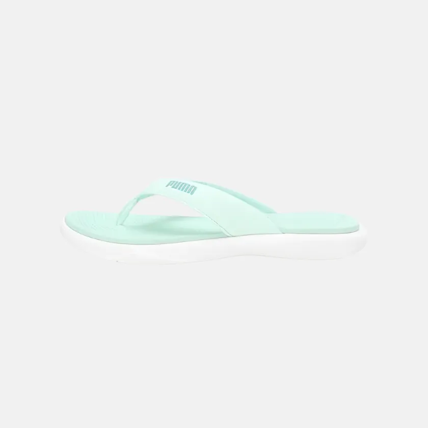 Puma Royalcat Softride Lumina Women's Slipper - Warm White/Minty Burst