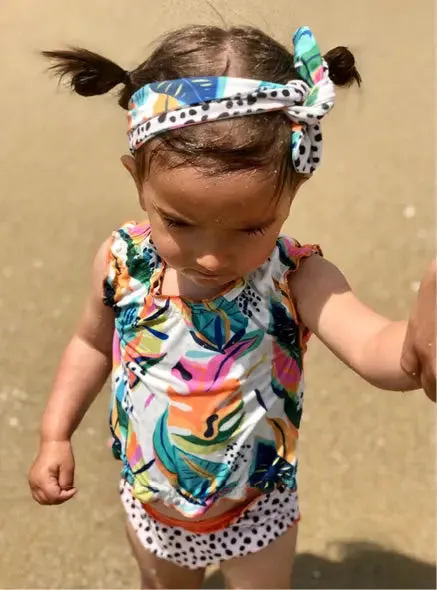 Reversible Baby Girl Tankini Swimsuit