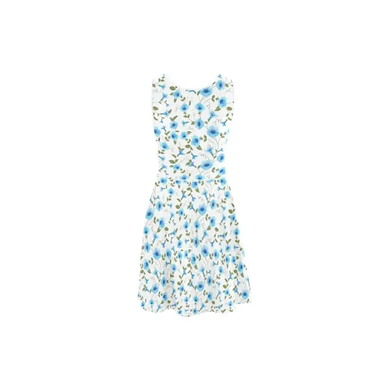 Sunshine Vibes and Flower Power in This Blue Floral Sundress
