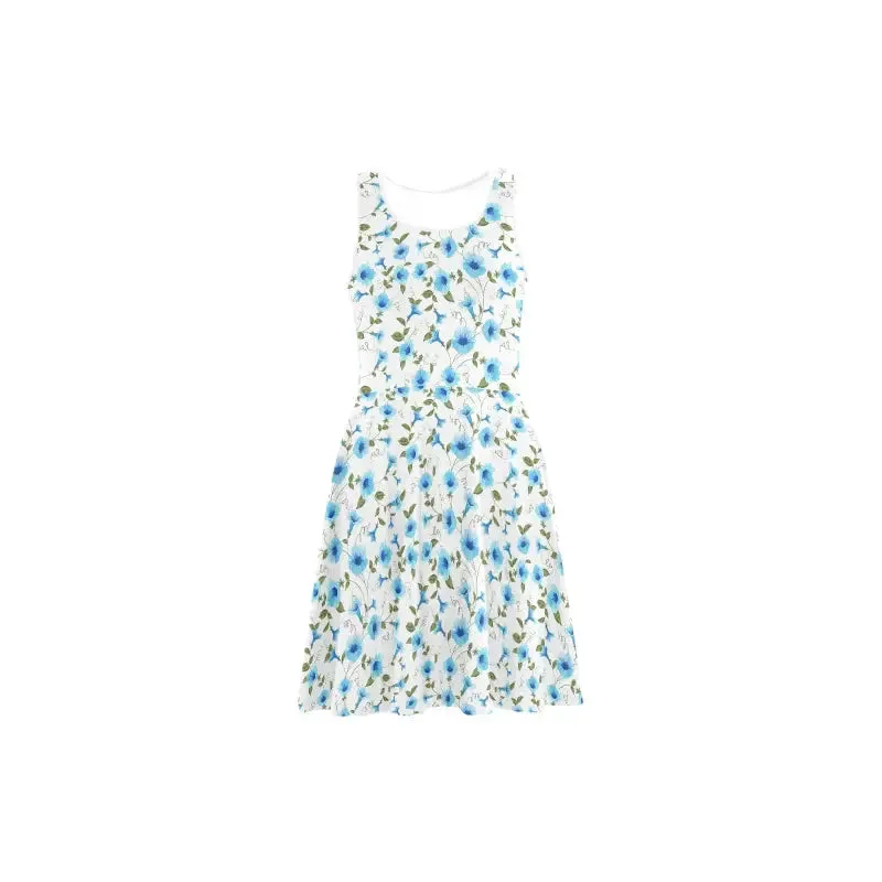 Sunshine Vibes and Flower Power in This Blue Floral Sundress