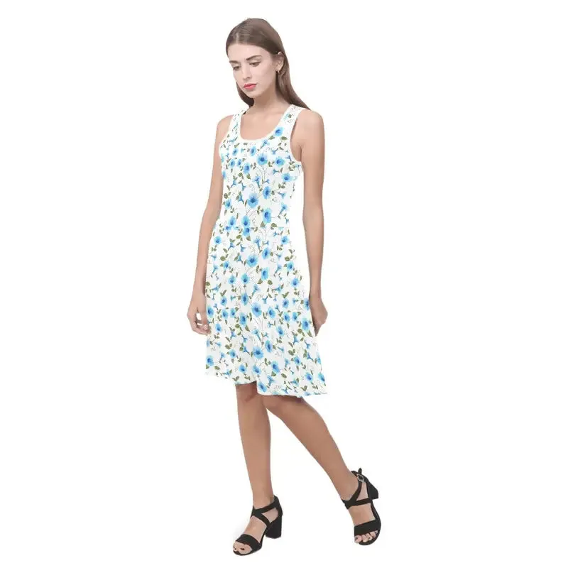 Sunshine Vibes and Flower Power in This Blue Floral Sundress