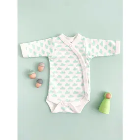 Tiny and Small Organic Cotton Preemie Bodysuit - Mint Cloud