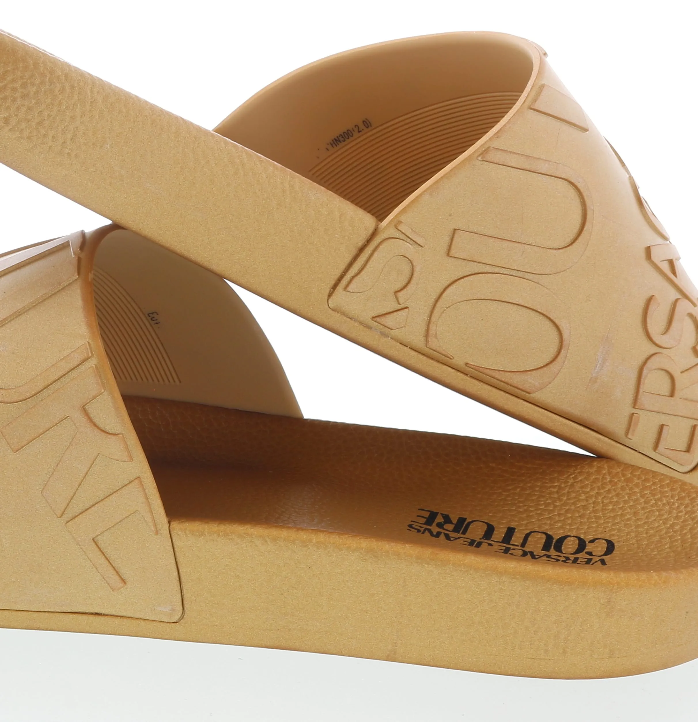 Versace Jeans Couture Gold Signature Embossed  Pool Slide-12