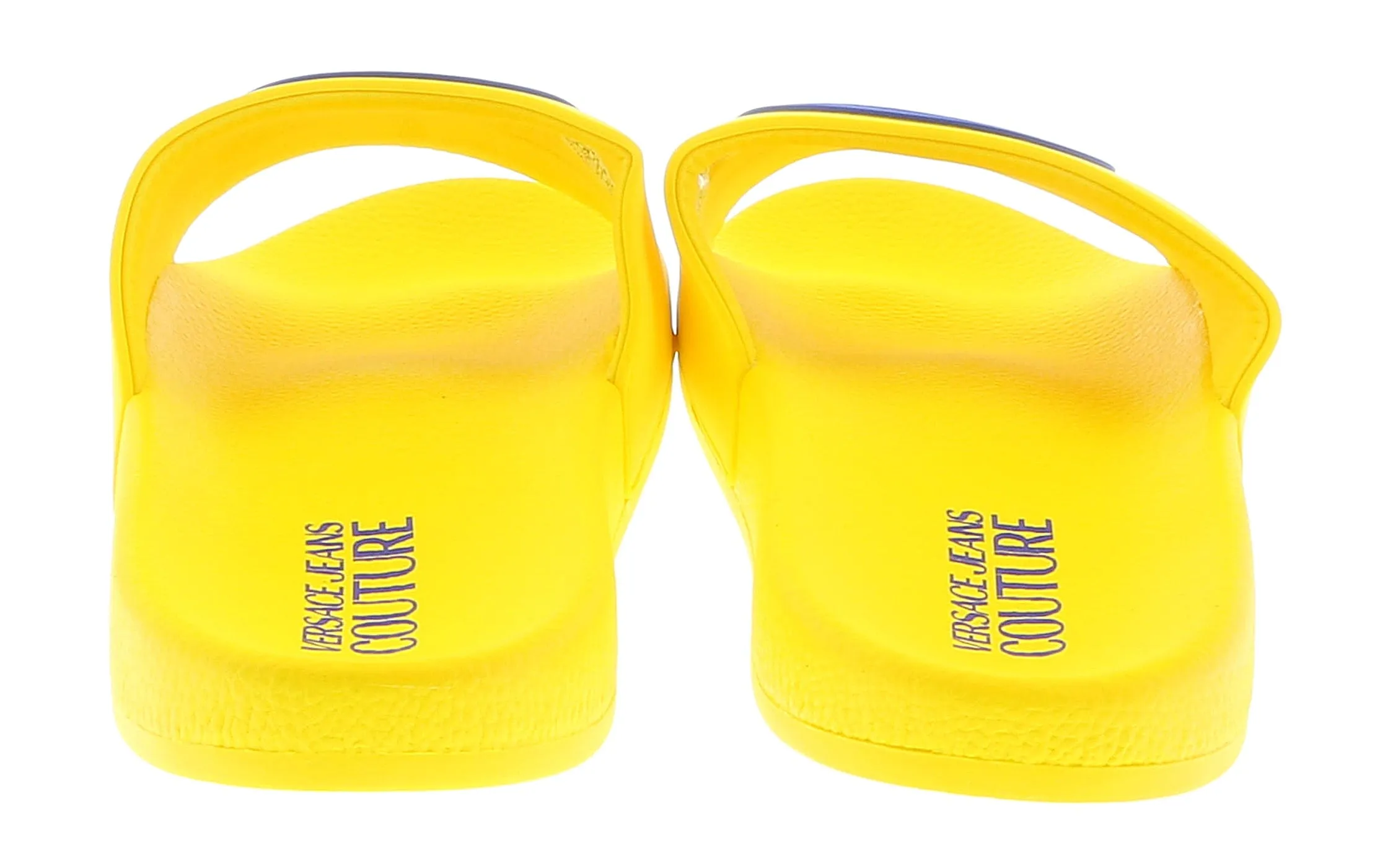 Versace Jeans Couture Yellow V Medallion Logo Pool Slide-